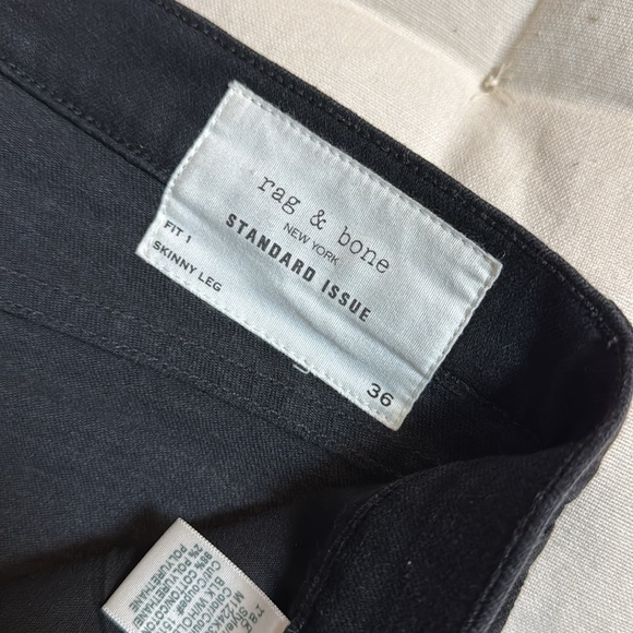 Rag & Bone Fit 1 Skinny Leg Black Size 36 - Picture 4 of 6